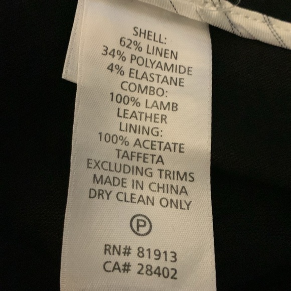 Tracy Reese Linen Blend Women's Black Blazer - Picture 5 of 5